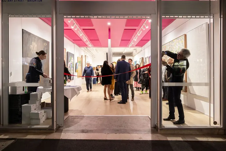 The gallery doors on opening night