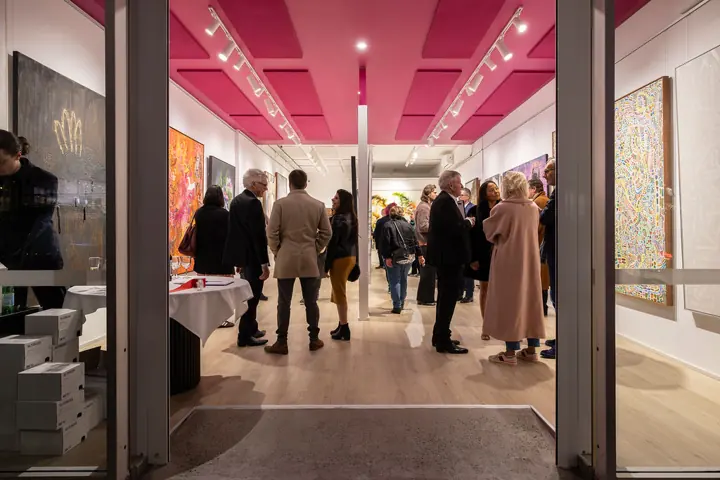 Guests arriving on opening night